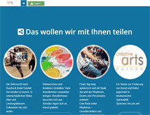 Tablet Screenshot of creativeartseurope.de